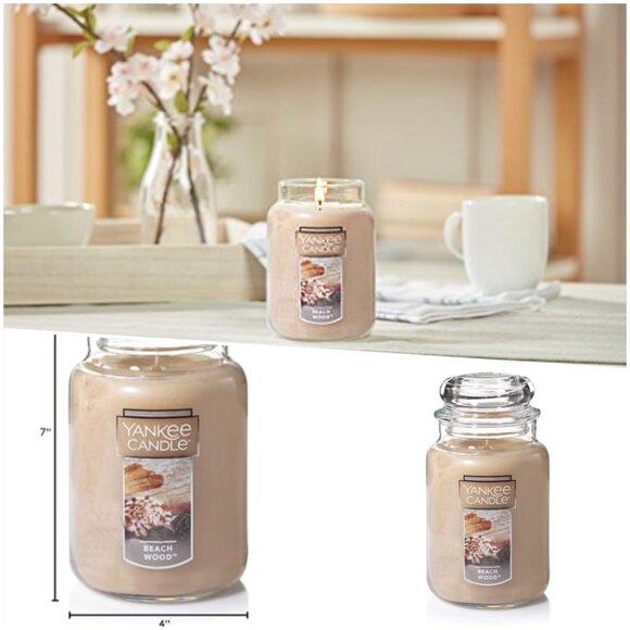 DISCONTINUED Yankee Candle Beach Wood Large Jar Candle 110 Hours - Picture 1 of 5